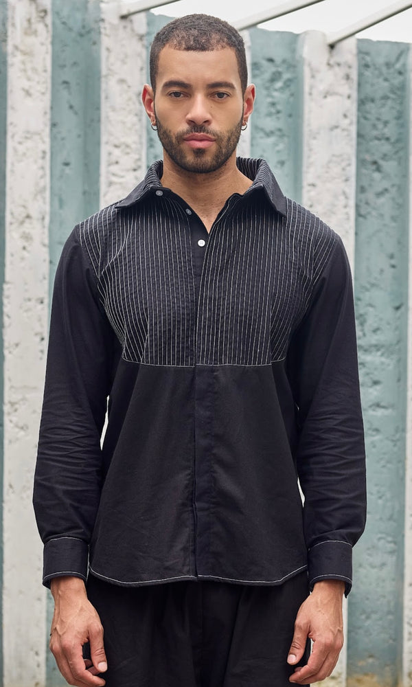 Pintex Black Shirt