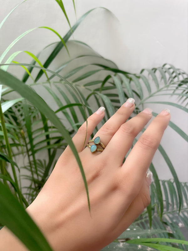 Turquoise Double Stone Ring