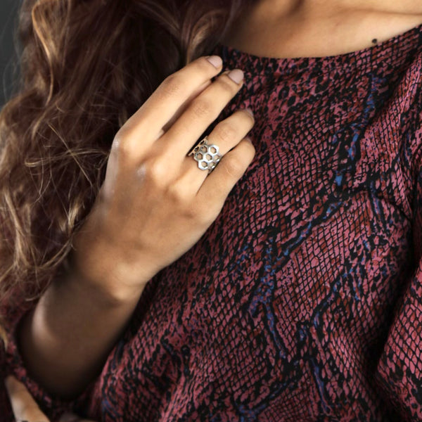 Silver Web Ring